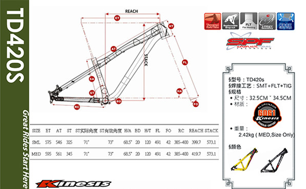 TD420S Dirt Jump/BMXAlüminyum Bisiklet Çerçevesi, DJ/Hardtail Dağ Bisikleti Mtb 26er/27.5er 2