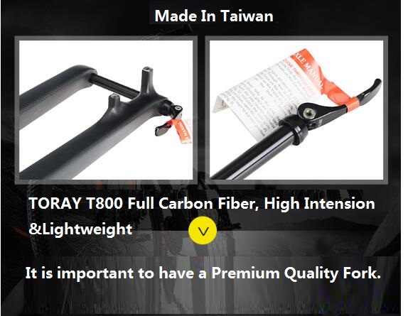 29er Full Carbon Fiber Mtb Bisiklet Çatalı Çapraz Çatal T800 Karbon Sabit Çatal 0