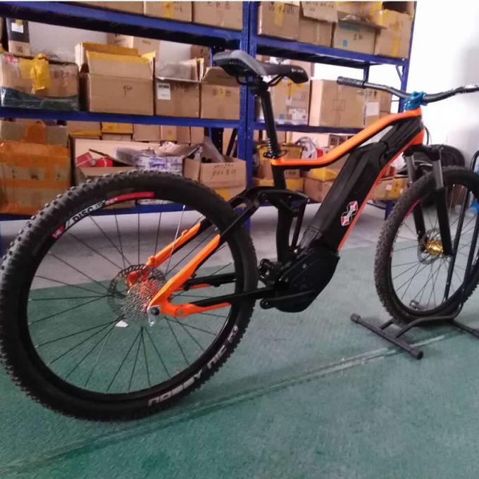 China Stock 27.5er Elektrikli Tam Asansör Bisiklet Çerçeve Bafang G330 Alüminyum Trail Ebike Emtb Dağ Bisikleti 1
