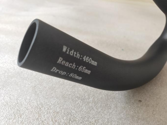 31.8mm Karbon Fiber Road Handlebar 80MM/65MM Drop/Reach Flared Bar Sonları Siyah 7