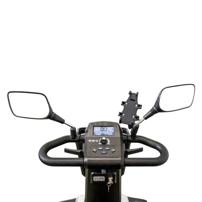 950W Çift Koltuklu Elektrikli Mobilite Scooter Dış Yolculuk için Elektrikli Manyetik Frenle Beyaz 5